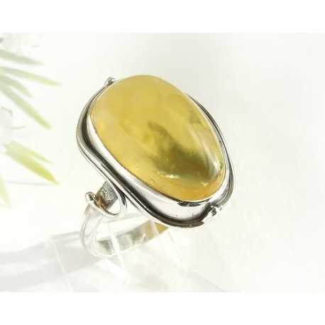 Bernstein-Ring  19 mm Silber-925  (HF255)