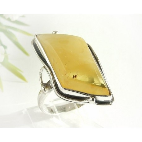 Bernstein-Ring  19 mm Silber-925  (HF236)