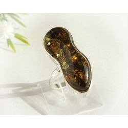 Bernstein-Ring 18 mm Silber-925  (HF165)