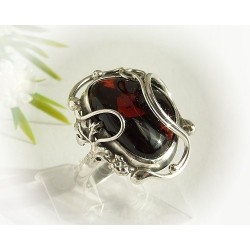 Bernstein Ring 18 mm Silber 925  HF154a