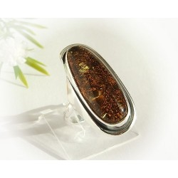 Bernstein-Ring 18 mm Silber-925  (HF161)