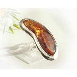 Bernstein-Ring 18 mm Silber-925  (HF163)