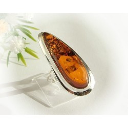 Bernstein-Ring 17,5 mm Silber-925  (HF152)