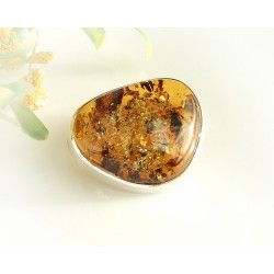 Bernsteinschmuck  Bernstein Brosche Silber 925  CY74A*