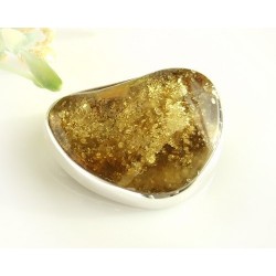 Bernsteinschmuck  Bernstein Brosche Silber 925  CY67A*