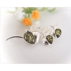 Bernsteinschmuck  Bernstein Brosche Silber 925  CY99A*