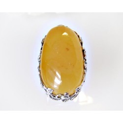 Bernstein Ring  18 mm Silber 925 HF265a