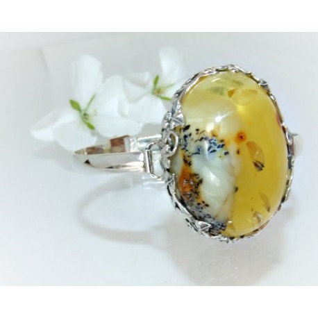 Bernsteinschmuck - Bernstein-Armreif  18 cm Silber-925  (CW116)