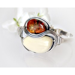 Bernsteinschmuck - Bernstein-Armreif 18 cm Silber-925  (CW112)