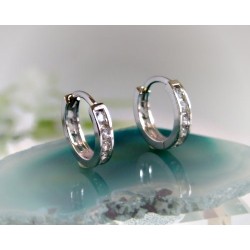 Creolen mit Zirkonia Silber 925 sc98
