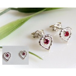Silberschmuck - Ohrstecker Herz Silber-925  (SB121)