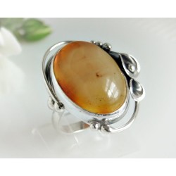 Bernstein-Ring  18 mm Silber-925 (BR119)