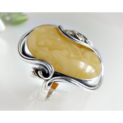 Bernstein-Ring  18 mm Silber-925 (BR104)