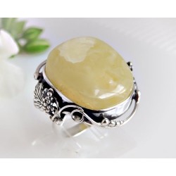 Bernstein-Ring  18 mm Silber-925 (BR139)