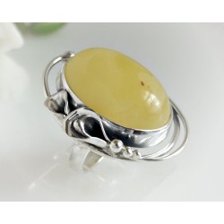 Bernstein-Ring  17 mm Silber-925 (BR114)