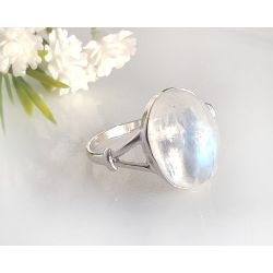 Mondsteinschmuck - Mondsteinring  Silber-925 UNIKAT (MT84)
