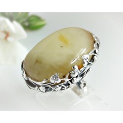 Bernstein-Ring  17 mm Silber-925 (BR122)