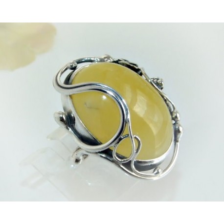 Bernstein-Ring  17 mm Silber-925 (BR168)