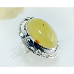 Bernstein-Ring  17 mm Silber-925 (BR166)