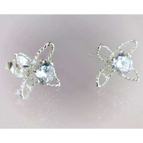 Ohrstecker  Silber 925 Blumen Silberschmuck SB133