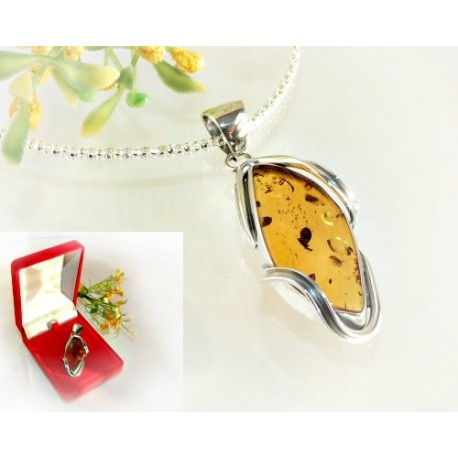 Bernsteinschmuck - Anhänger   Silber-925 AM375
