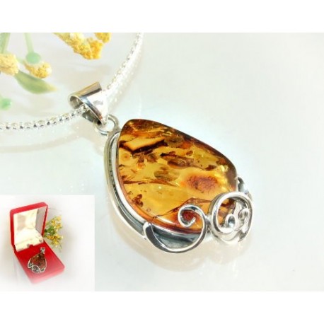 Bernsteinschmuck - Anhänger   Silber-925 AM374
