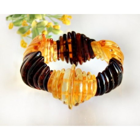 Bernstein-Armband mit Gummizug 18 cm CW129