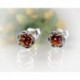 Bernstein Ohrstecker Silber 925 Ohrringe Blume cognac Sterlingsilber ed62