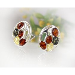 Bernstein Ohrclips Silber 925 BV71