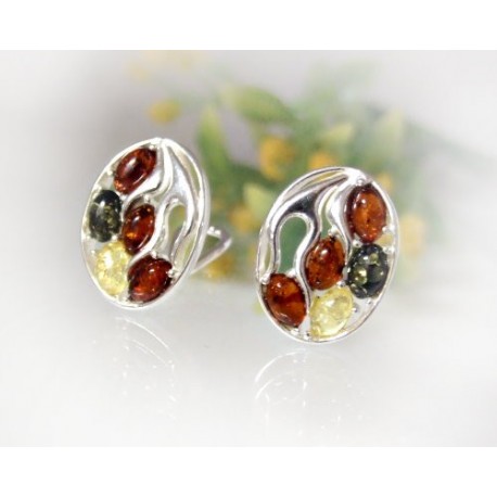 Bernstein Ohrclips Silber 925 BV71