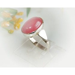 Mondsteinschmuck - Ring mit Katzenaugen Rosa Silber-925 (MS26)
