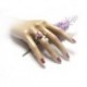 Mondsteinschmuck - Ring mit Katzenaugen Rosa Silber-925 (MS26)