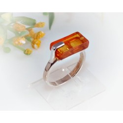 Bernsteinschmuck - Bernstein-Ring Silber-925  (BR171)