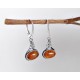 Bernstein Ohrhänger  cognac  Sterlingsilber Silber 925 BJ153