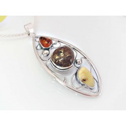 Bernsteinschmuck - Anhänger   Silber-92 BA323
