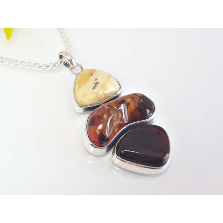 Bernsteinschmuck - Anhänger   Silber-925 BA318