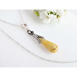 Bernsteinschmuck - Bernstein-Collier Silber-925  (BA315A)