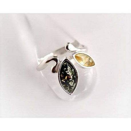 Bernsteinschmuck - Bernstein-Ring  Silber-925 (BR33)