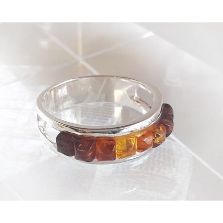 Bernsteinschmuck - Bernstein-Ring Silber-925  (BR294)