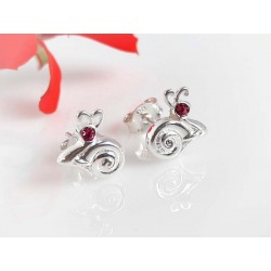 Silberschmuck - Ohrstecker Schnecke Silber 925 ( AK71A)