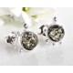 Bernstein Ohrstecker Silber 925 Ohrringe grün Schildkröte Sterlingsilber ed174 grün
