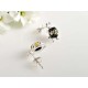 Bernstein Ohrstecker Silber 925 Ohrringe Frosch grün Sterlingsilber ed167-grün