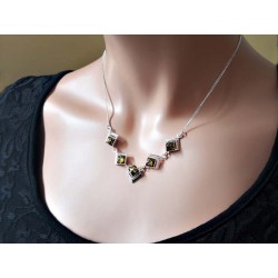 Bernsteinschmuck - Bernstein Collier  Silber-925  (BE88)