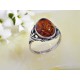 Bernsteinschmuck - Bernstein-Ring Silber-925  (BR310)