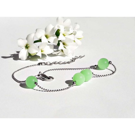 Modeschmuck - Fußkettchen  mit Kugel 26 cm SF59