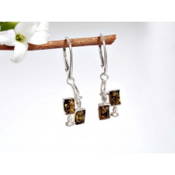 Bernsteinschmuck - Bernstein-Ohrhänger Silber-925  (BJ180)