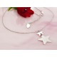 Collier Stern 42 cm Silber 925 Silberschmuck SD141