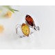 Bernsteinschmuck - Bernstein-Ring Silber-925  (BR317)