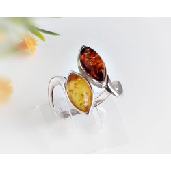 Bernsteinschmuck - Bernstein-Ring Silber-925  (BR317)