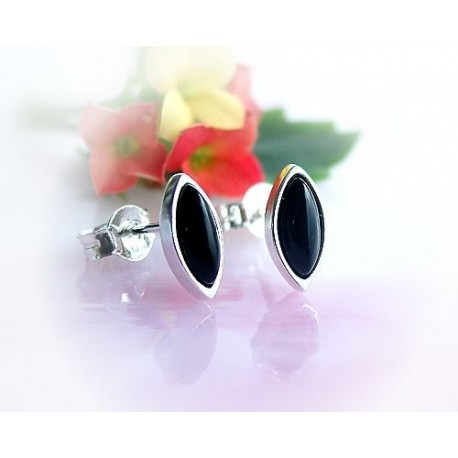 Onyxschmuck - Onyx Ohrstecker Silber-925 (SB19)